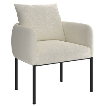Chaise d'appoint Zana en crème avec patte noire