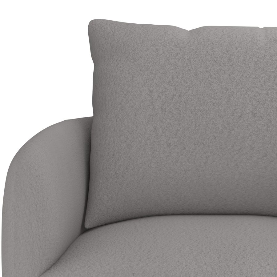 Chaise d'appoint Zana en gris avec patte noire
