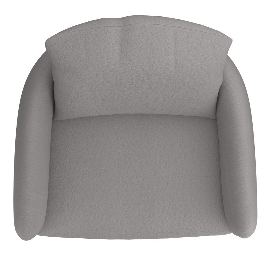 Chaise d'appoint Zana en gris avec patte noire
