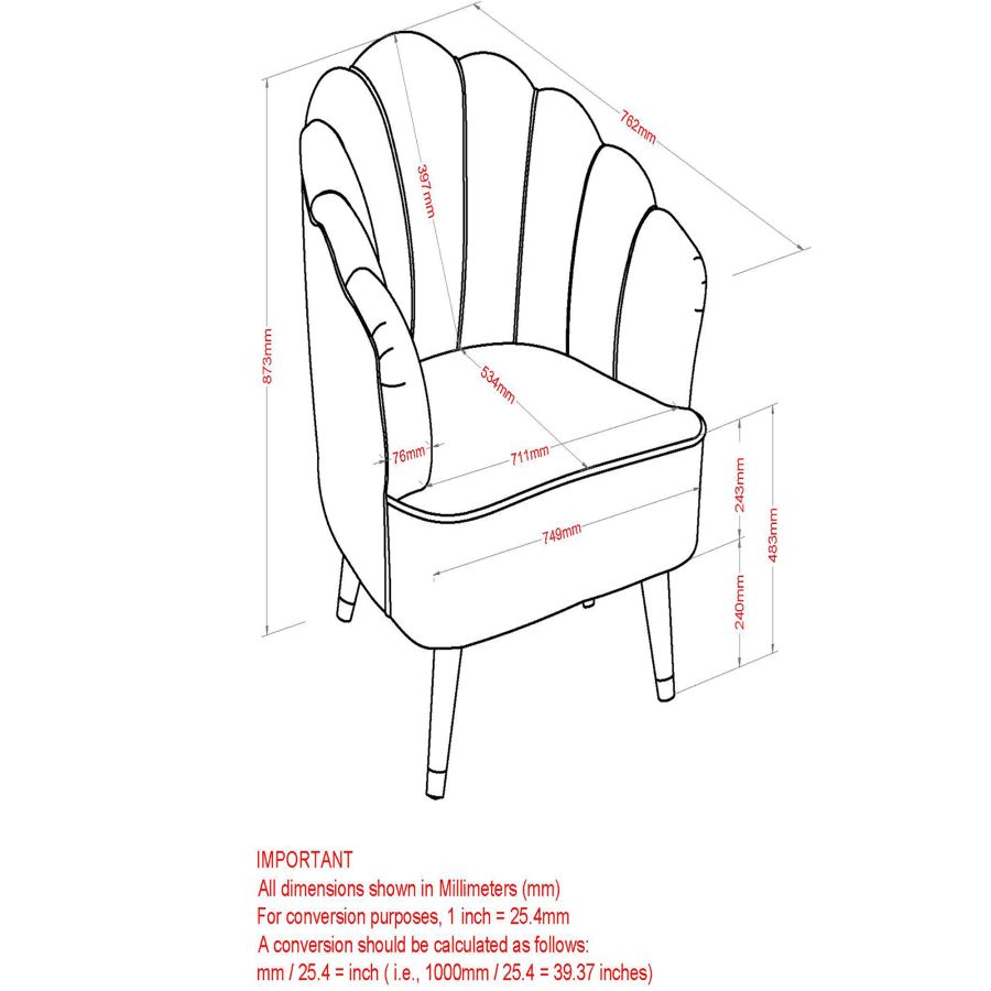 Chaise d'appoint Ezra en bleu