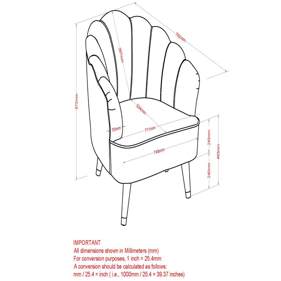 Chaise d'appoint Ezra en gris