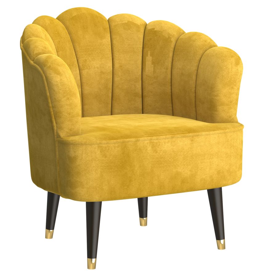 Chaise d'appoint Ezra en moutarde