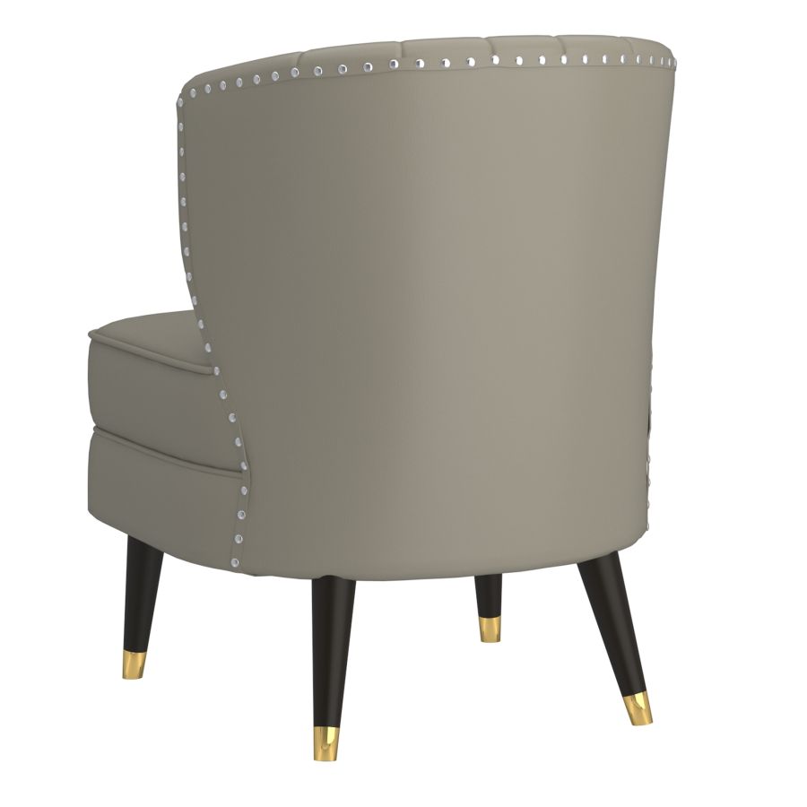 Chaise d'appoint Kyrie en gris-beige