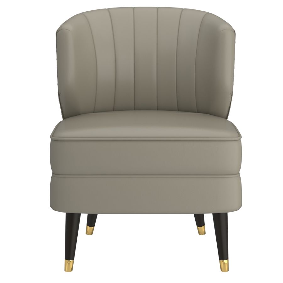 Chaise d'appoint Kyrie en gris-beige