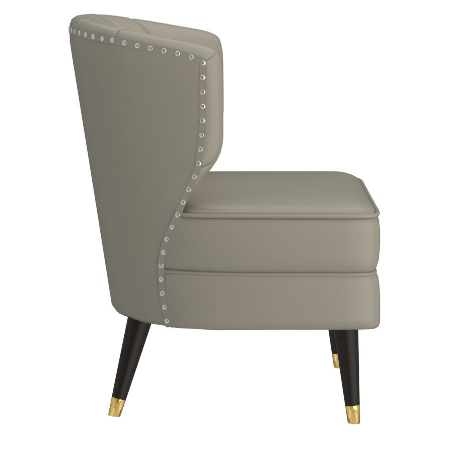 Chaise d'appoint Kyrie en gris-beige