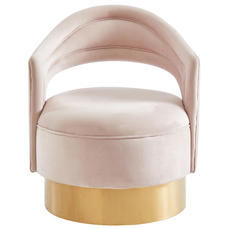 Chaise d'appoint Sloane en rose blush/or