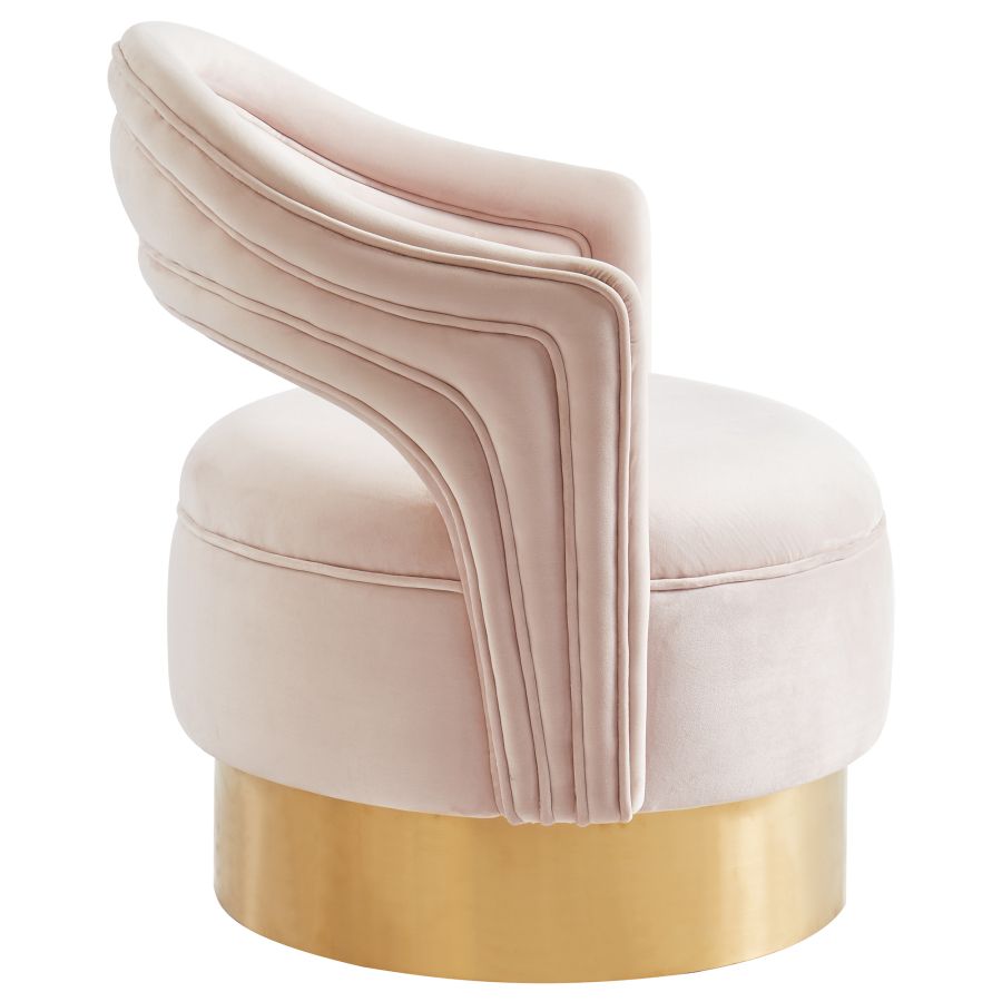 Chaise d'appoint Sloane en rose blush/or