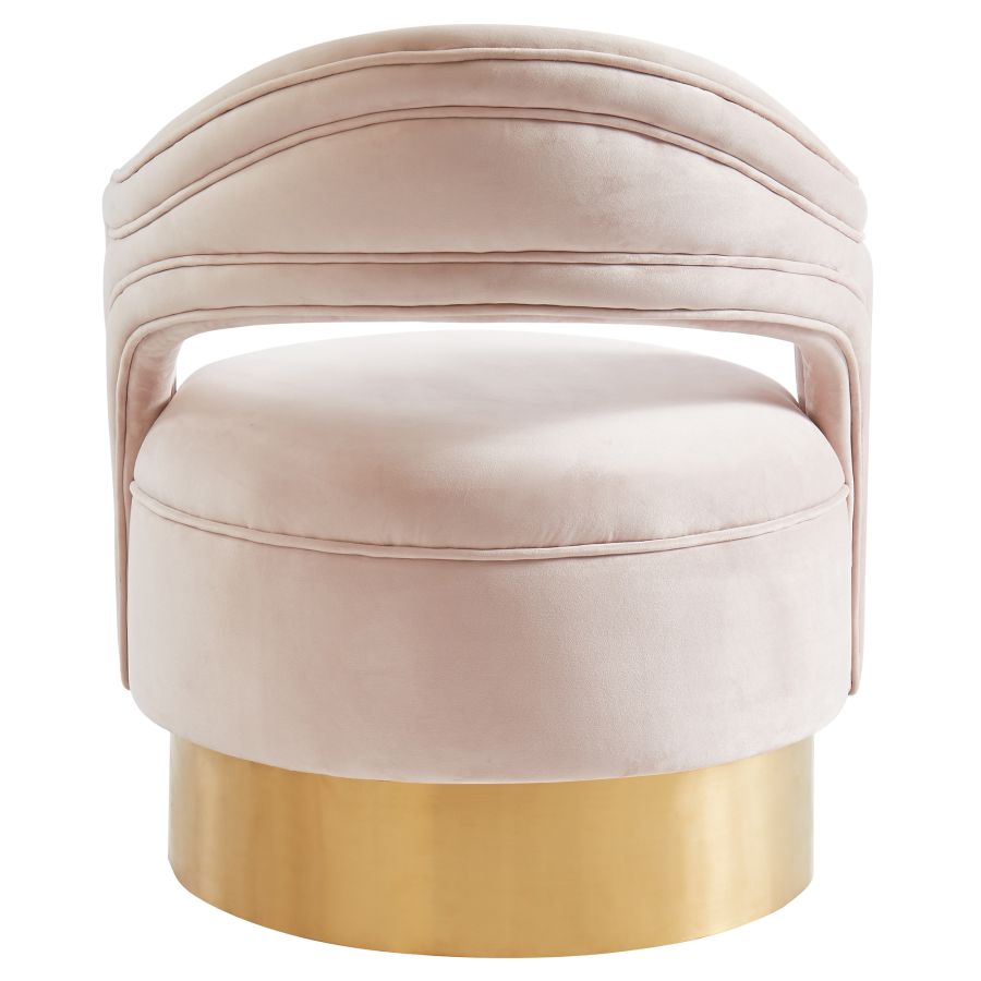 Chaise d'appoint Sloane en rose blush/or