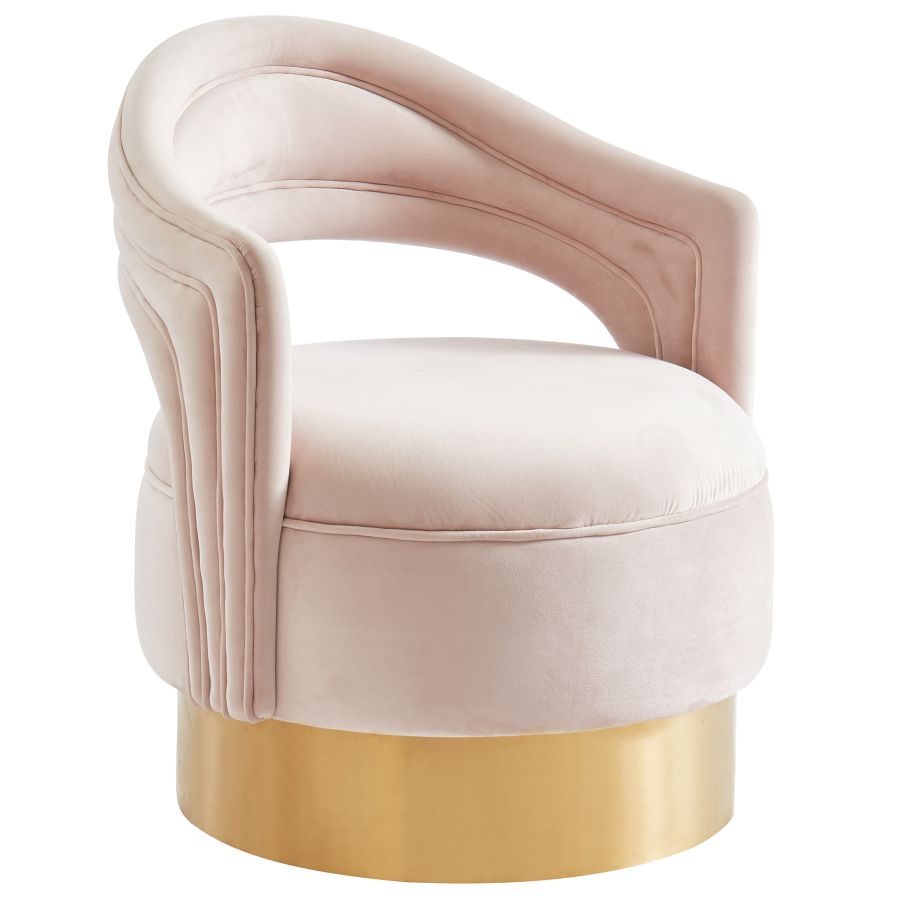 Chaise d'appoint Sloane en rose blush/or