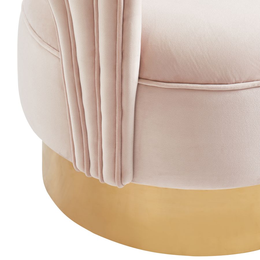 Chaise d'appoint Sloane en rose blush/or
