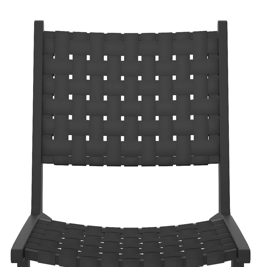 Chaise d'appoint Cyrus en noir avec cadre noir