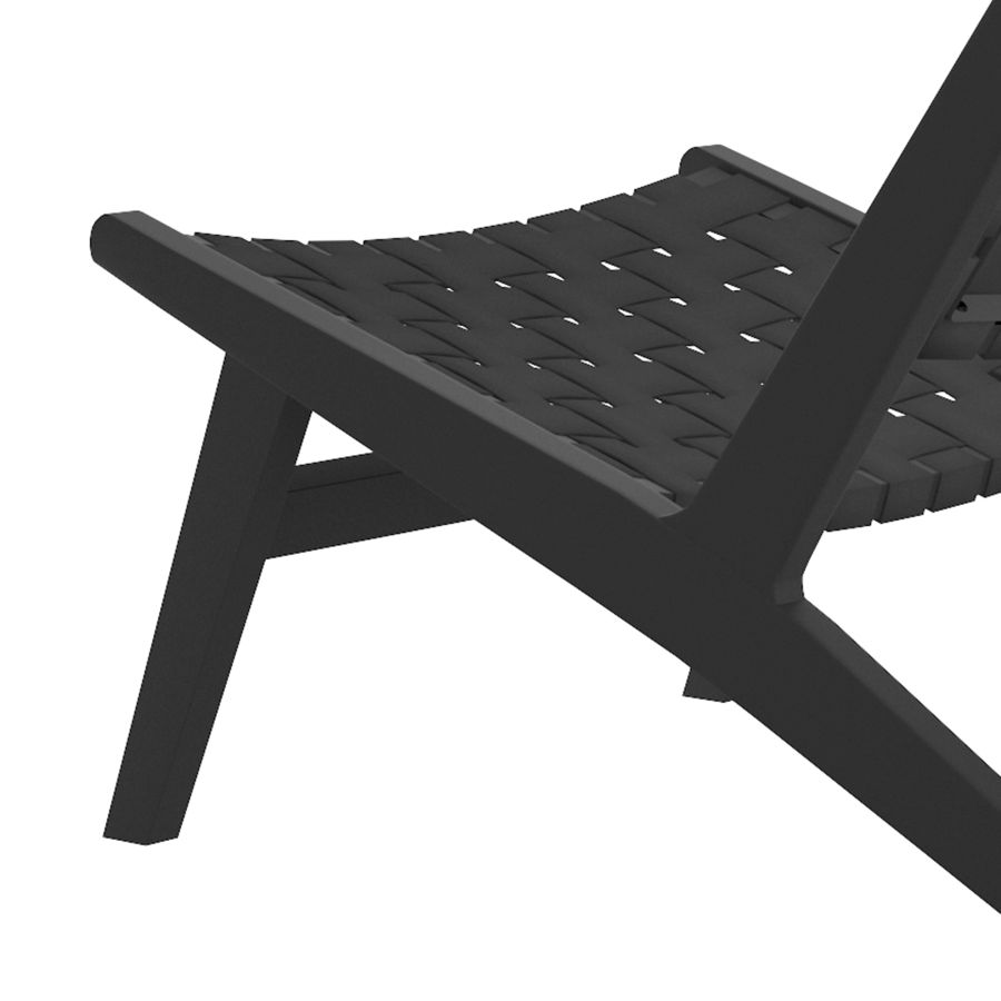 Chaise d'appoint Cyrus en noir avec cadre noir