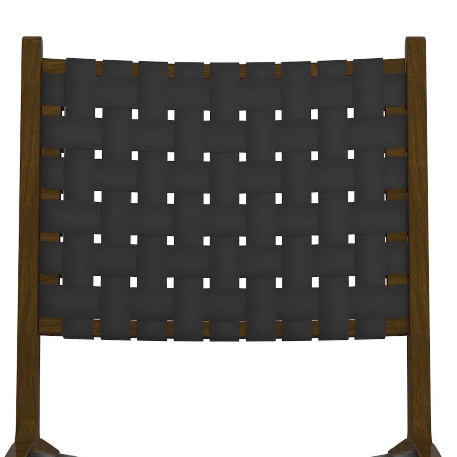 Chaise d'appoint Cyrus en gris avec cadre en noyer