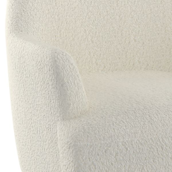 Chaise d'appoint Zoey en crème