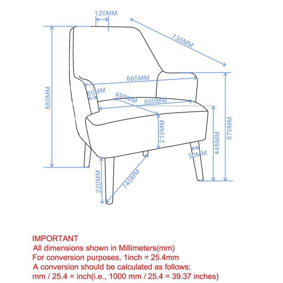 Chaise d'appoint Zoey en crème