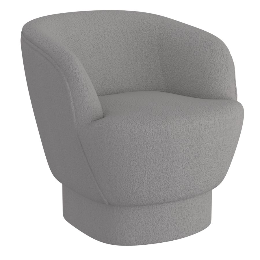 Chaise d'appoint Cuddle en Boucle grise