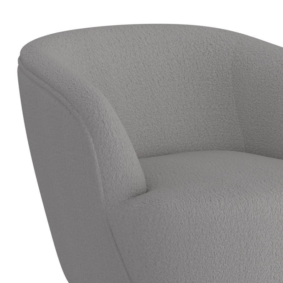 Chaise d'appoint Cuddle en Boucle grise
