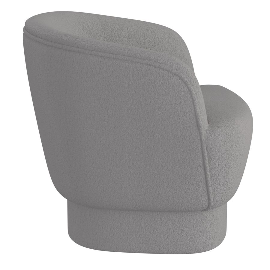 Chaise d'appoint Cuddle en Boucle grise