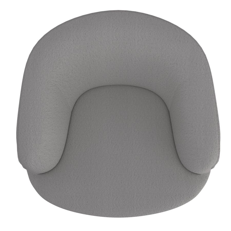 Chaise d'appoint Cuddle en Boucle grise