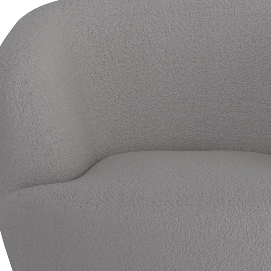 Chaise d'appoint Cuddle en Boucle grise