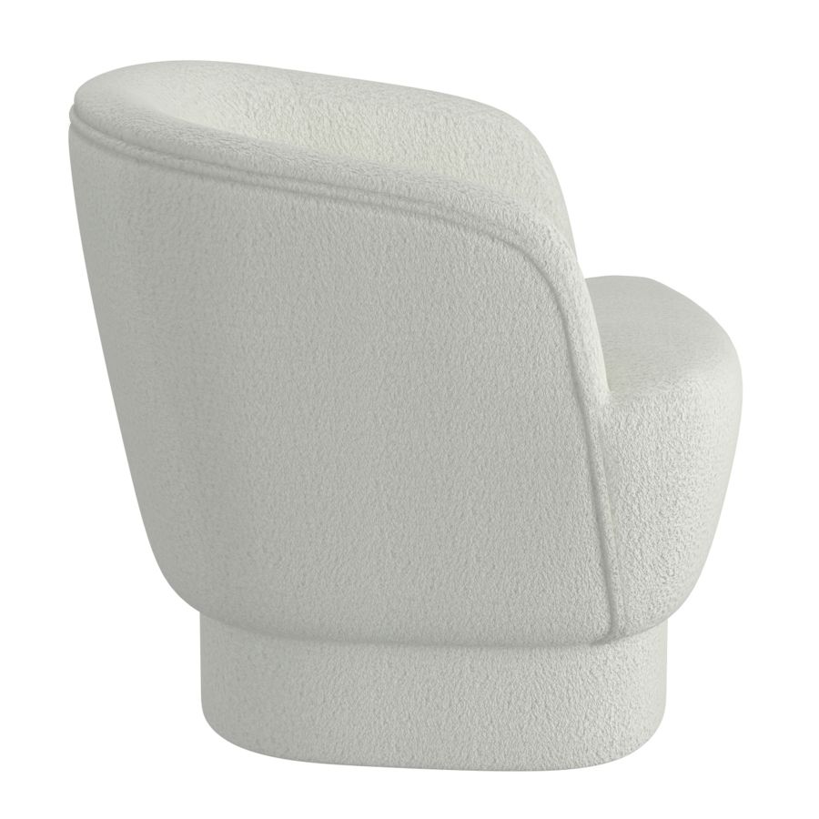 Chaise d'appoint Cuddle en blanc bouclé