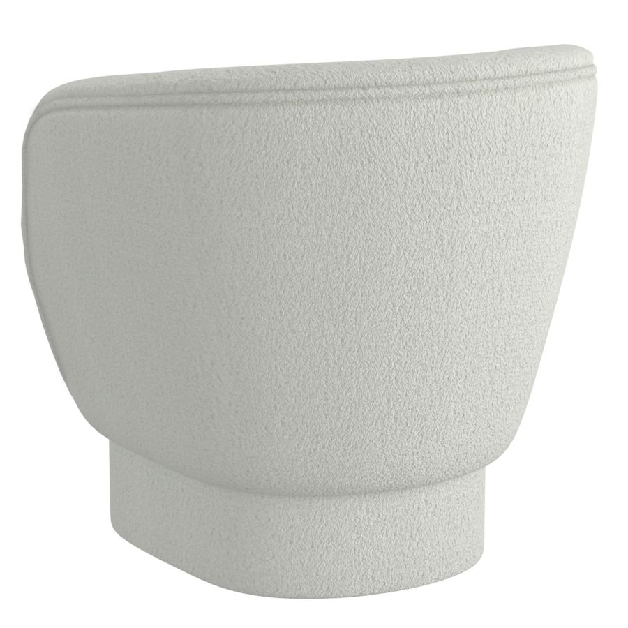 Chaise d'appoint Cuddle en blanc bouclé