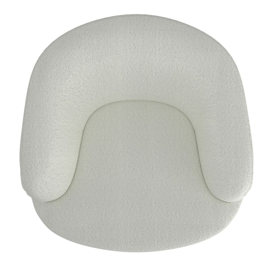 Chaise d'appoint Cuddle en blanc bouclé