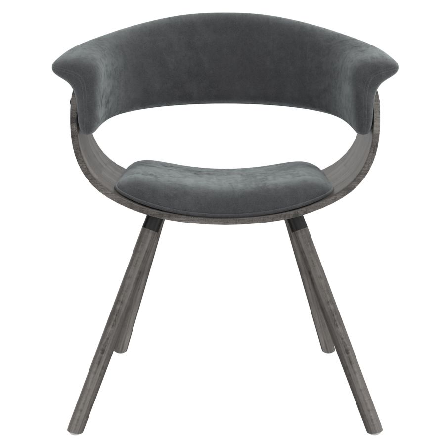 Chaise d'appoint/de salle à manger Holt en velours gris