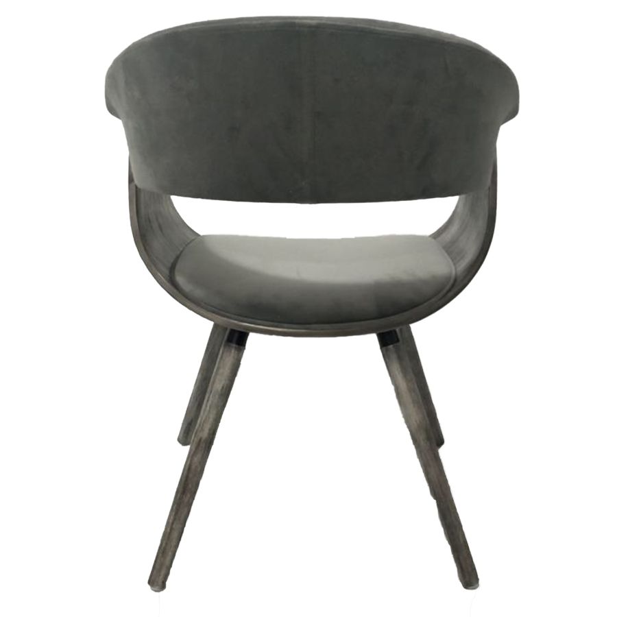 Chaise d'appoint/de salle à manger Holt en velours gris