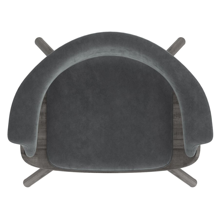 Chaise d'appoint/de salle à manger Holt en velours gris