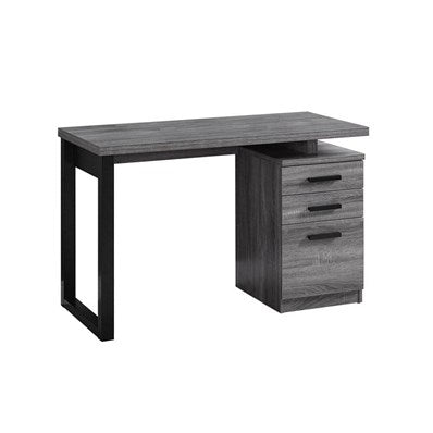 BUREAU D'ORDINATEUR - 48"L / GRIS-NOIR ORIENTATION GAUCHE OU DROITE 