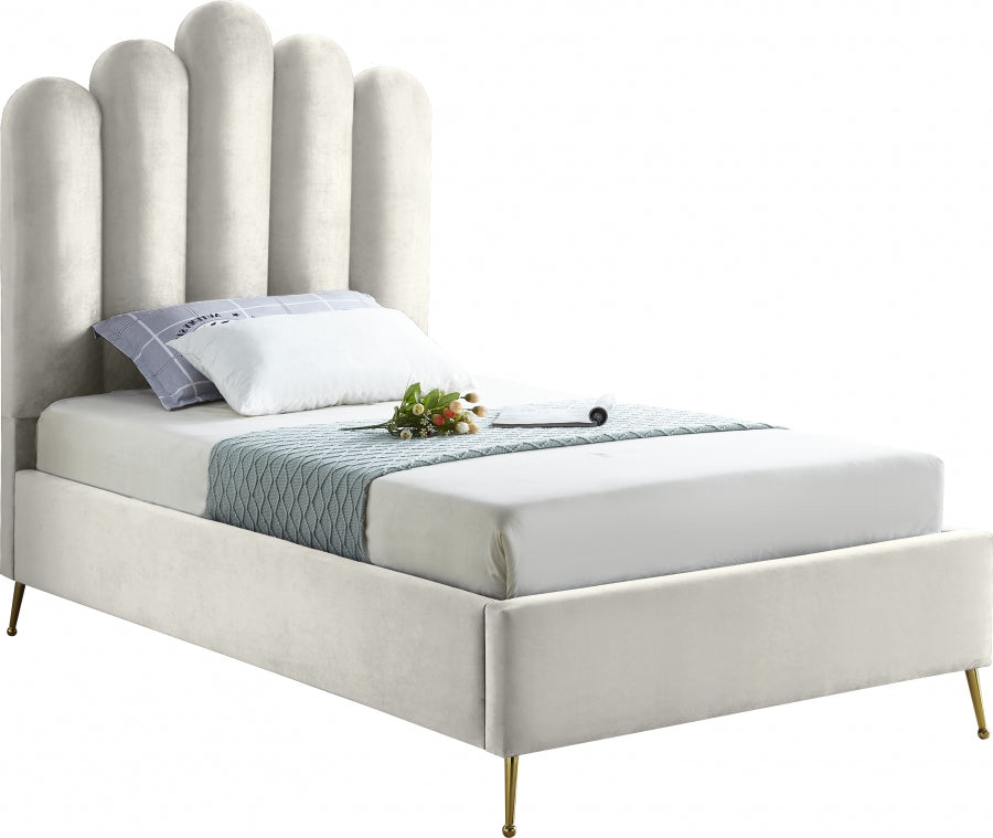 Lit en velours Lys