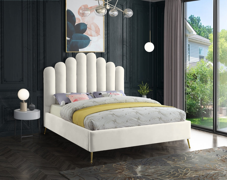Lit en velours Lys