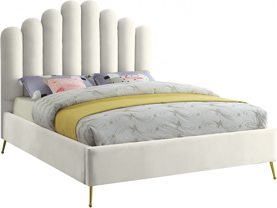 Lit en velours Lys