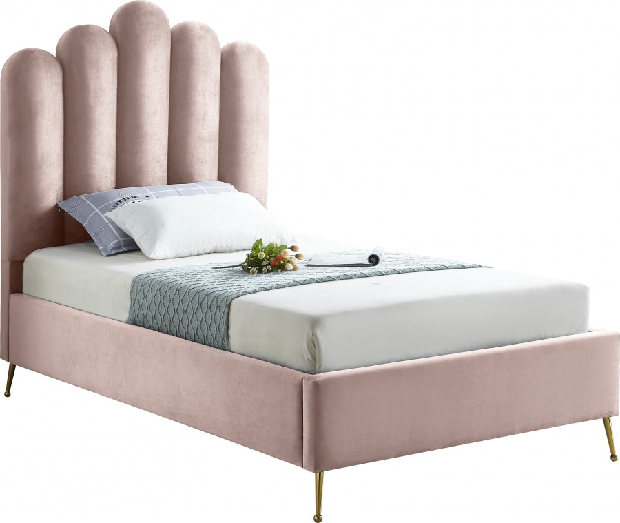Lit en velours Lys