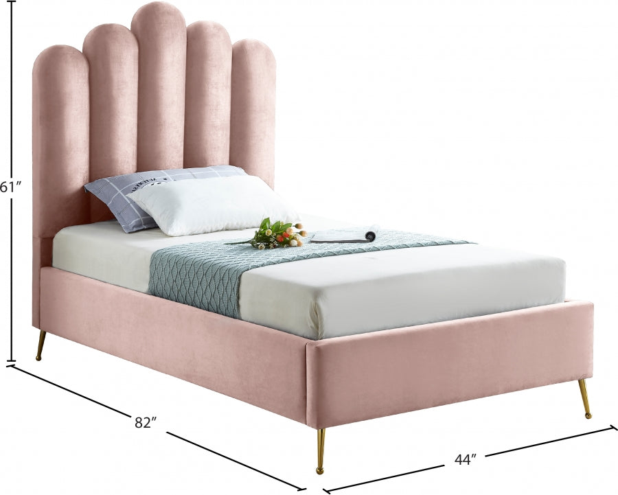 Lit en velours Lys