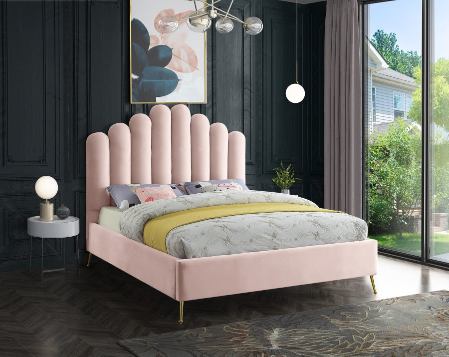 Lit en velours Lys