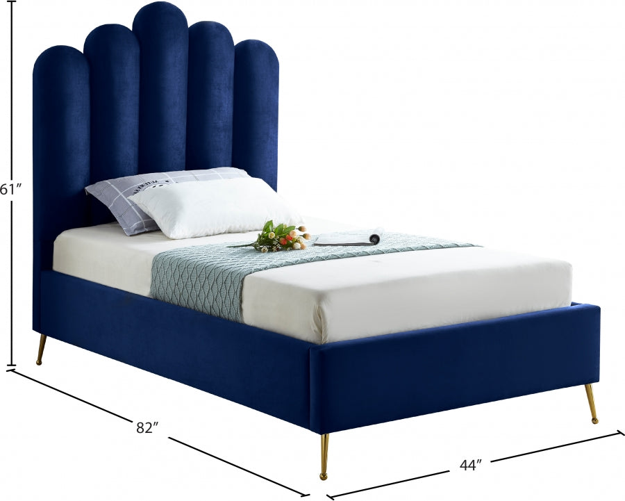 Lit en velours Lys