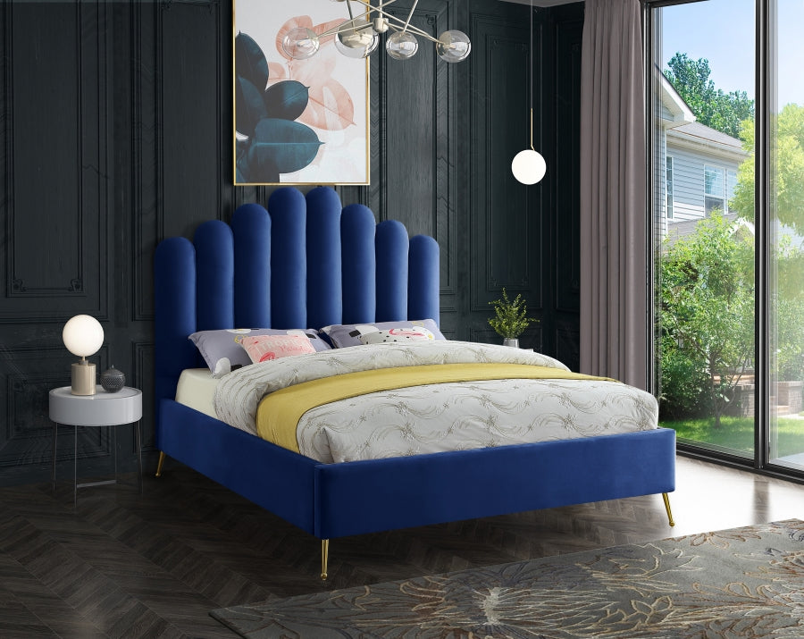 Lit en velours Lys