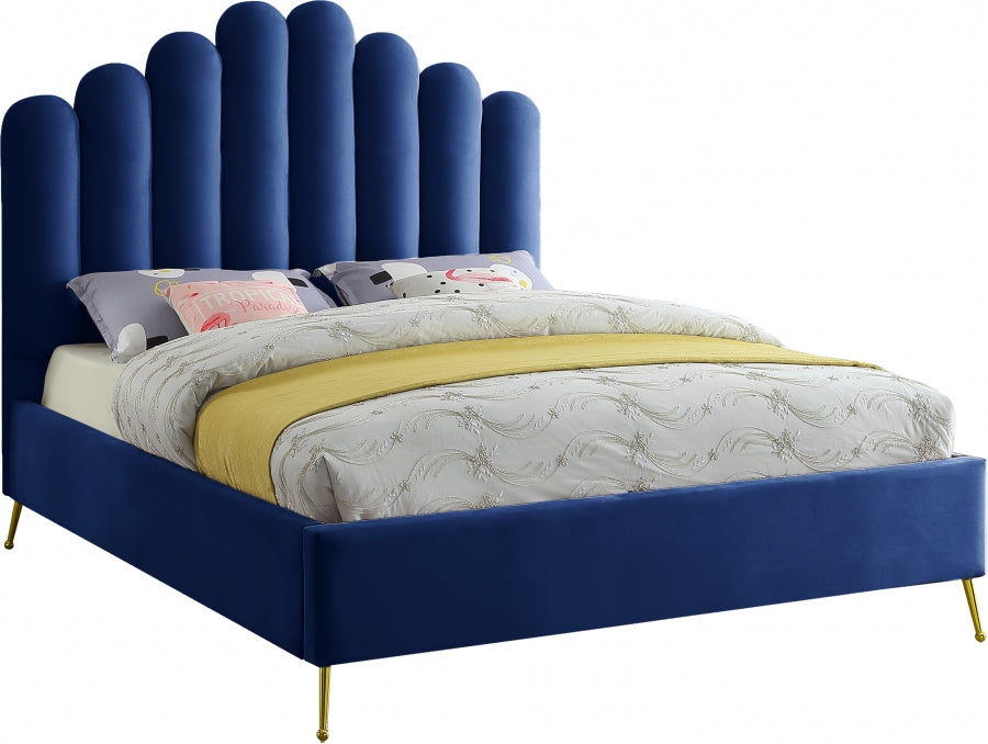 Lit en velours Lys