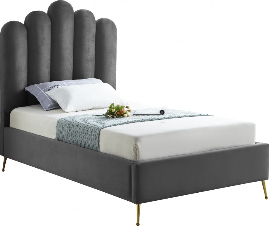 Lit en velours Lys