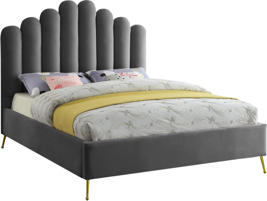 Lit en velours Lys