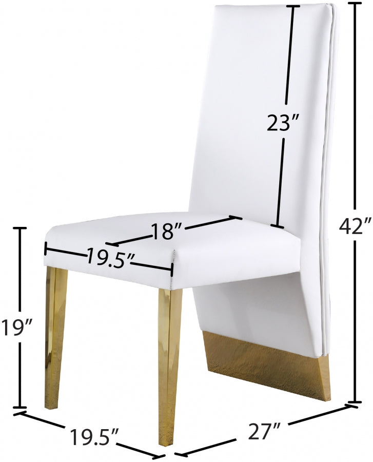 Chaise de salle à manger en similicuir Porsha