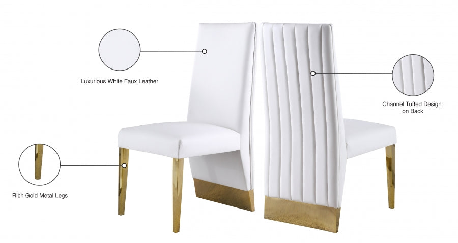 Chaise de salle à manger en similicuir Porsha