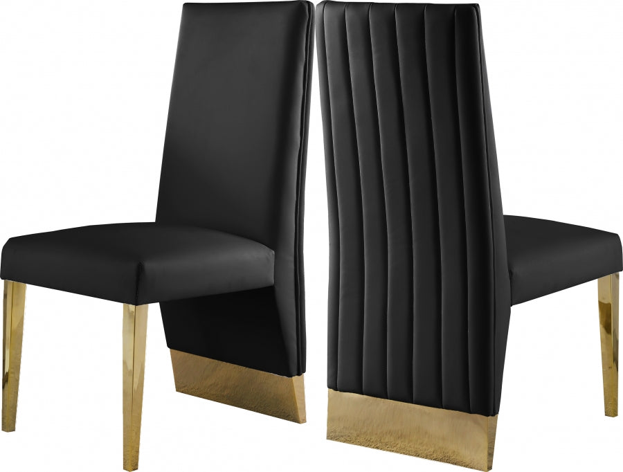 Chaise de salle à manger en similicuir Porsha