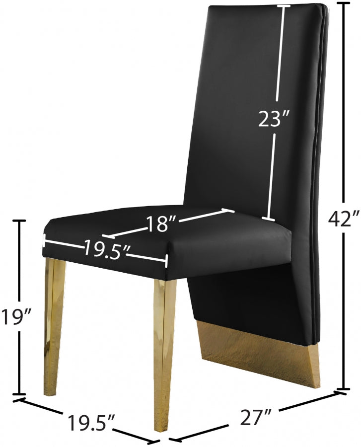 Chaise de salle à manger en similicuir Porsha