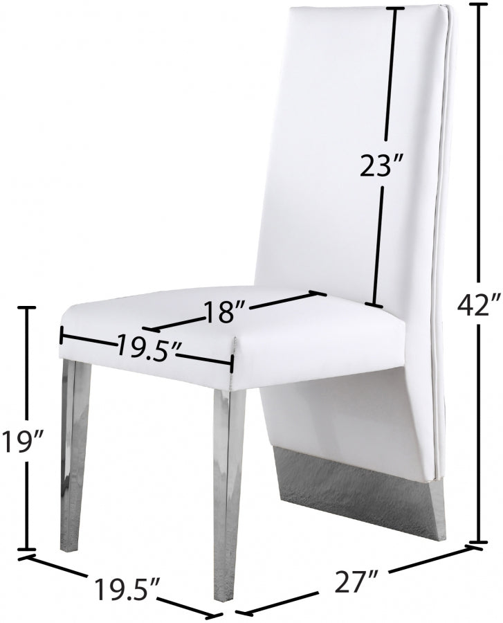 Chaise de salle à manger en similicuir Porsha
