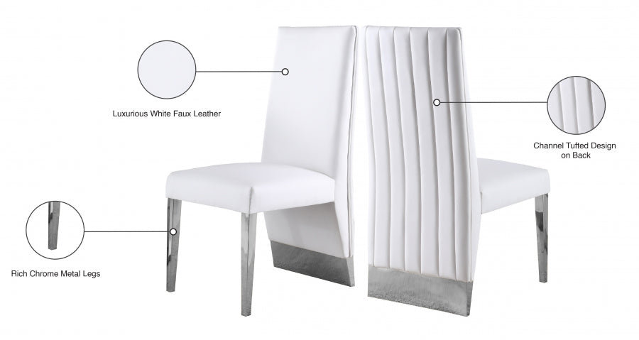 Chaise de salle à manger en similicuir Porsha