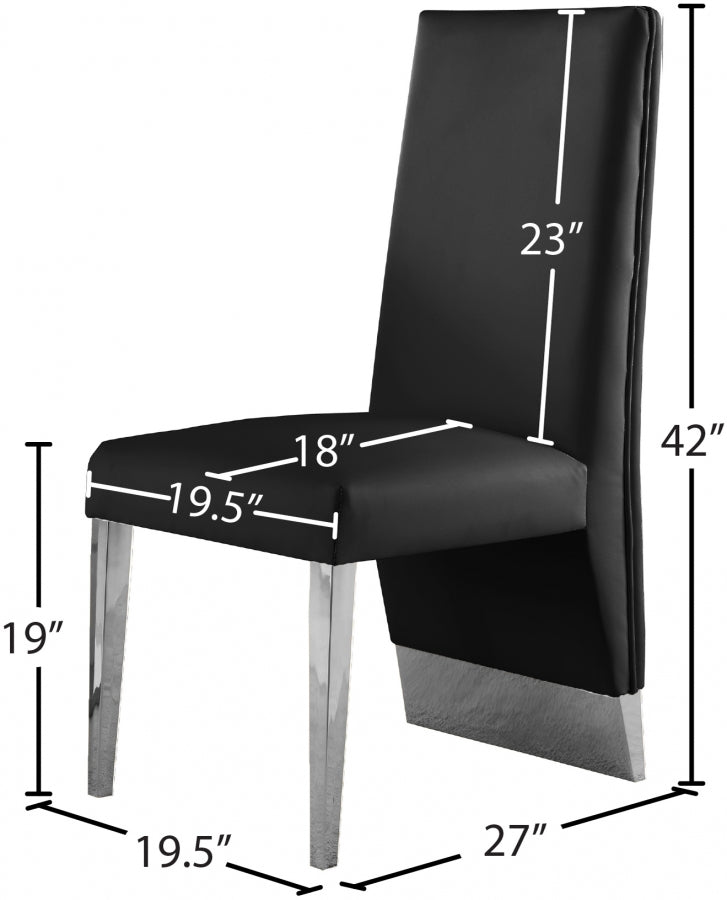 Chaise de salle à manger en similicuir Porsha