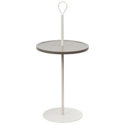 Table d'appoint Félix en taupe/blanc cassé